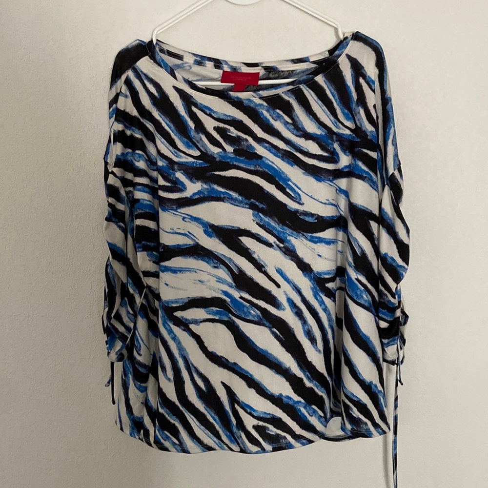 Jennifer Lopez Animal Print Blouse